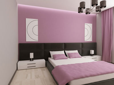 Moderne spavaće sobe ljubicaste boje