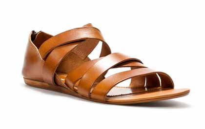 Kožne ravne sandale Zara