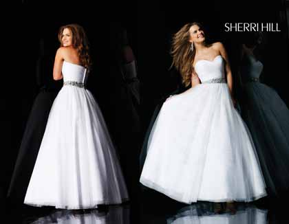 Sherri Hill bijela haljina