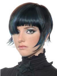 Moderne frizure - pramenovi na crnoj kosi