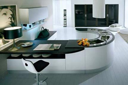 Moderne okrugle kuhinje